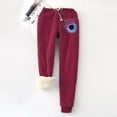 thumbnail image 2 of Women's Winter Warm Fuzzy Sweatpant High Waist Sherpa Lined Jogger Fleece Pants Drawstring Elastic Waist Pants Pocket, 2 of 6