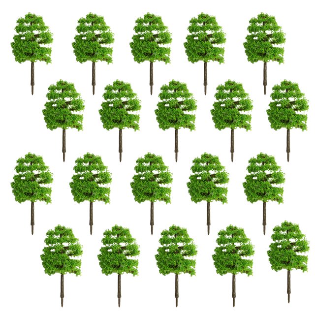 Injueey Paquete de 20 árboles artificiales de plástico para decoración, bricolaje, manualidades, plantas, adornos, accesorios para jardín Decoración del hogar