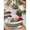 thumbnail image 5 of Red White Snowman Christmas Cloth Napkins Set of 4 Reusable Dinner Napkins, Xmas Tree Snowflake Winter Cocktail Napkin Washable Table Napkins for Wedding/Holiday Party/Baby Shower 20"x20", 5 of 7