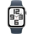 thumbnail image 2 of (Open Box) Apple, Watch SE, 2nd Generation 2024 (GPS), Silver Aluminum Denim Sport Band/40mm - S/M, 1 Each, 1, 2 of 5