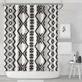 thumbnail image 2 of Extra Long Boho Shower Curtain 72x84 Inches - Vintage Floral & Tropical Leaves Pattern, Waterproof Bohemian Bathroom Decor with 12 Hooks, Tribal Rustic Style, 2 of 5