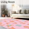 thumbnail image 2 of ODIKA 6'x9' Machine Washable Non-Slip Area Rug, Early Literacy Development Playmat Kindergarten Preparation High Traffic Rug with Pad, Pink, 692275, 2 of 8