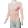 thumbnail image 5 of A2Y Women's Basic Casual Colorful 3/4 Sleeve Knit Pullover Sweator Top Blush S, 5 of 6