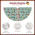 thumbnail image 3 of Rateoe Dachshund Dog Puppy Pattern Christmas Tree Skirt with Ties , Christmas Tree Decorations, Farmhouse Christmas Decor Xmas Holiday Decorations-30", 3 of 6