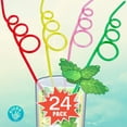 thumbnail image 5 of Kicko 24 Pieces Loop Straws In Assorted Colors Great For Parties, Carnivals, Fun, 5 of 8
