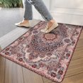 thumbnail image 3 of Retro Door Mat, 17 X 30 Inch Bohemian Vintage Pink Carpet Welcome Doormat Decorative Home Floor Mat, Non Slip Rubber Back and Strong Water Absorption for Outdoor Indoor Entrance Decor, 3 of 6