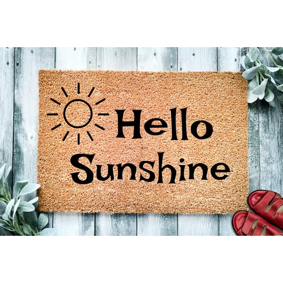 Hello Sunshine Door Mat | Custom Doormat | Welcome Mat | Door Mat | Housewarming Gift | Home Doormat | Home Decor | Front Door Closing Gift