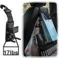 thumbnail image 5 of Magic Headrest Hooks for Car, Purse Hanger Headrest Hook Holder for Car Seat Organizer Behind Over the Seat Car Hooks-Hang Purse or Grocery Bags,Black,4Pack, 5 of 7