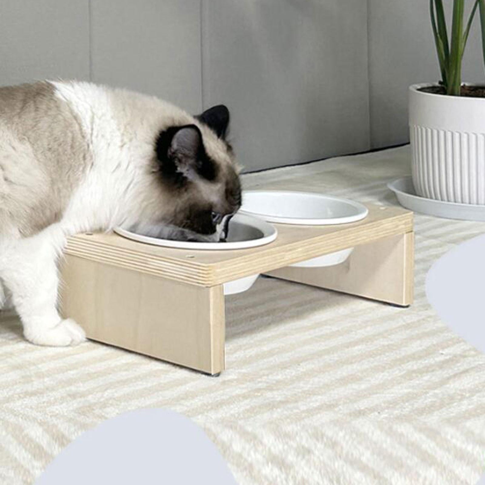 Cat Bowls for Food and Water, Cat Food Bowl Ceramic Cat Bowl Neck Protection Non