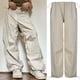 thumbnail image 2 of Pantalones Cargo de pierna ancha para mujer, Joggers Vintage de cintura baja con cordón, pantalones técnicos, ropa de calle Hippie sólida informal, pantalones holgados, Y2K, 2 of 3