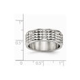 thumbnail image 6 of Stainless Steel Polished Studded Ring Size: 9; for Adults and Teens; for Women and Men, 6 of 6