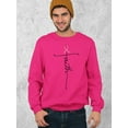 thumbnail image 2 of Breast Cancer Support Faith Cross Crewneck Sweatshirt, 3XL, Pink, 2 of 5
