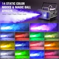 thumbnail image 3 of Halloween Fog Machine 1800W 9 RGB LEDs with Magic Ball Effect Controlled by Remote for Wedding Party, 3 of 9