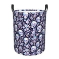 thumbnail image 6 of Lsque Skull flower crystal pattern Laundry Hamper Basket, Tall Woven Rope Hamper Basket for Clothes, Lightweight Storage Basket, Collapsible Waterproof-Medium, 6 of 8