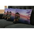thumbnail image 5 of Ambesonne Tropical Throw Pillow Cover 4 Pack, Arbor Dramatic Night, 24", Purple, 5 of 5