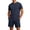Dark Blue, variant on hotojiny Mens Short Sets Tracksuit 2 Piece Outfits Casual Summer Fashion Short Sleeve T Shirt and Textured Shorts for Workout(White,X-Large)