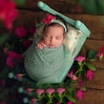 thumbnail image 5 of Ksopiavobs Newborn Photography Props Wrap Handmade Pearl Decor Wrap Blanket for Baby Photo Props 35.5 X 67 Inch Newborn Photo Shoot Outfits Wraps Baby Photoshoot Props(Bean Green), 5 of 7