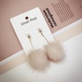 thumbnail image 2 of Pom Pom Dangle Earrings Fashion Rhinestone Fluffy Drop Earrings Pendant Earrings, 2 of 10