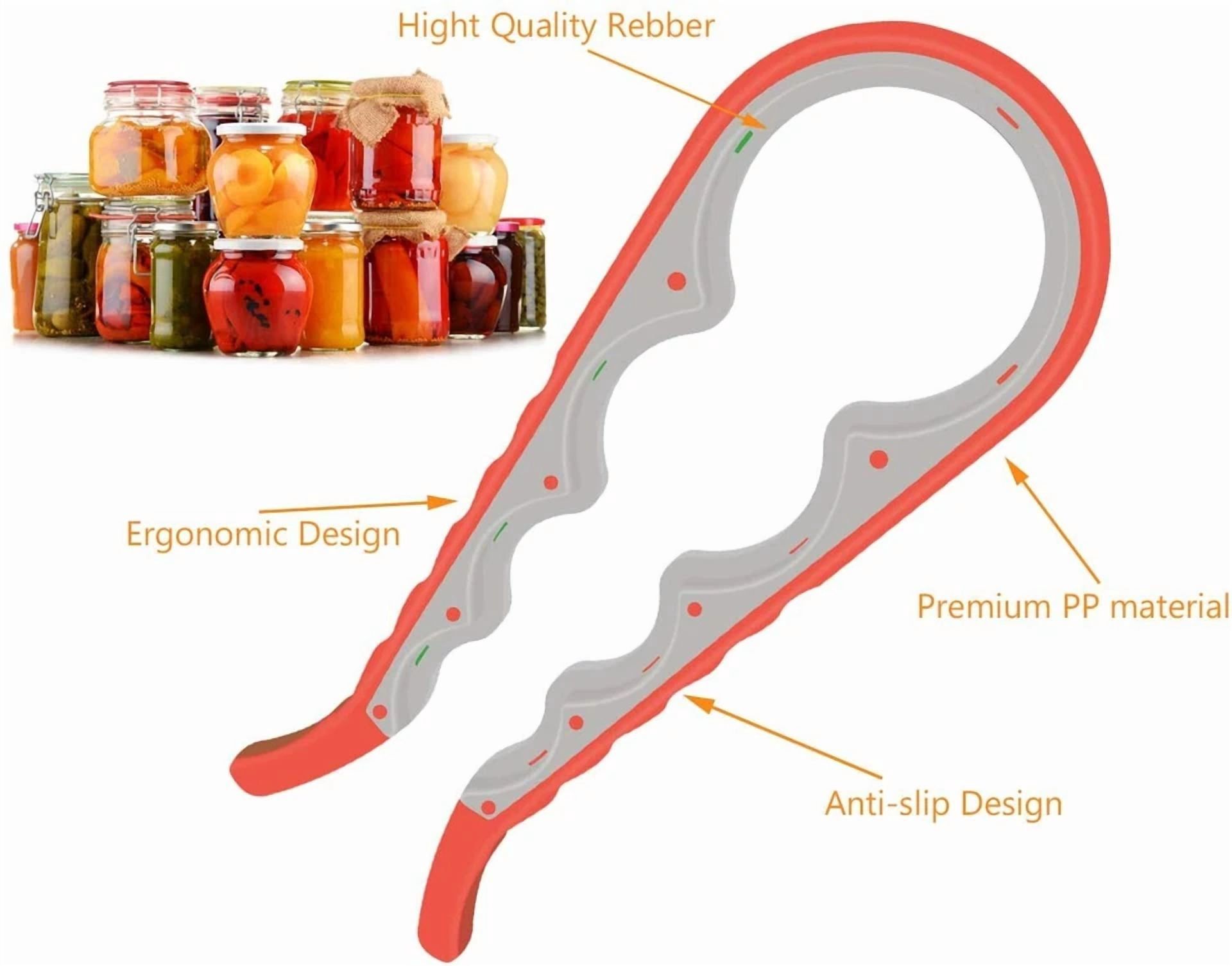 BUTTERFLY- Multi Function 4 In 1 Bottle Can Jar Opener Kitchen Grip Soda Lid Twist Off Tool