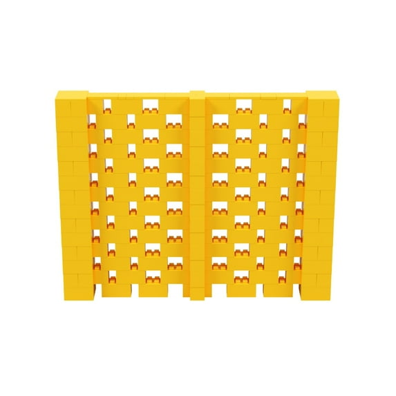 EverBlock 9’ x 7’ Open Stagger Wall Kit | Modular Building Blocks | Wall System for Display & Structures | Room Divider & Partition | Easy to Connect & Reuse | Indoor & Outdoor Use