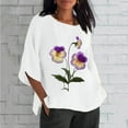 thumbnail image 2 of Birdeem Blouses pour Femmes Alzheimer Mode Décontractée Manches 3/4 Imprimé Coton Ample Blouse Haut, 2 of 12