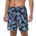 thumbnail image 2 of Haiem Tropical Leaves Mens Swim Trunks with Compression Liner 2 in 1 Swimming Shorts Stretch Swimwear Quick Dry,Board Shorts-Medium, 2 of 9