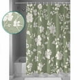 thumbnail image 3 of Small Stall Shower Curtain 36x78 Inch Narrow Half Size White Spring Floral Bath Curtains Bathroom Decor Summer Flowers Sage Green Pastoral Waterproof Fabric Shower Curtain Set with Hooks 36 Inch, 3 of 6