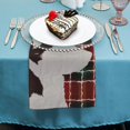 thumbnail image 4 of WYYP Dog Plaid Background Polyester Party Dinner Decoration Washable Napkins Home Decor 6 PCS, 4 of 7