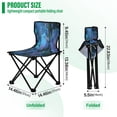 thumbnail image 3 of 600D Oxford Camping Chair Portable Foldable Chair Supports 220 lbs for Picnic, Fishing, Backpacking Fantasy Luminous Flowers, 3 of 8