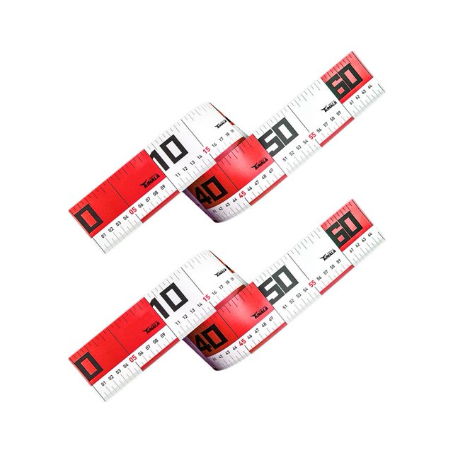 2 uds., 65cm, señuelo, barco, regla de pescado, pegatina de medición, herramienta de pesca, aparejos (rojo)