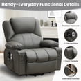 thumbnail image 5 of JMYMRY Leather Power Lift Recliner Chair for Elderly with Heat and Massage, Adjustable Angle, Side Pocket and USB Charge Port for Living Room, Gray, 5 of 8