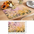 thumbnail image 6 of Pink Yellow Floral Placemats Set of 4, Spring Beautiful Flower Pastoral Oil Painting Style Non-Slip Place Mats Washable Table Mats for Kitchen Dining Table Decorations Indoor/Outdoor, 6 of 9