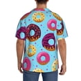 thumbnail image 3 of Kdxio Men'S Hawaiian Shirt For Men Short Sleeve Shirt Donuts Summer Casual Holiday Beach Button Down T-Shirts, 3 of 5