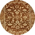 thumbnail image 1 of Ahgly Company Indoor Round Abstract Orange Oriental Area Rugs, 3' Round, 1 of 6