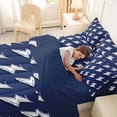 thumbnail image 4 of Erosebridal Cute Graffiti Lightning 7-Piece Twin Bedding Sets,Deepblue And White Bedding Comforter Set For Boy Teens,Reversible, 4 of 7
