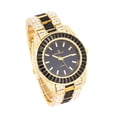 thumbnail image 2 of Watch on and Bust Down The Wrist with Lotta of The Whitest and Colorful Crysal Clear Flawless Baquettes! Newest Bling'ed Out Charles Raymond Timepiece - ST10377G Black Onyx, 2 of 3