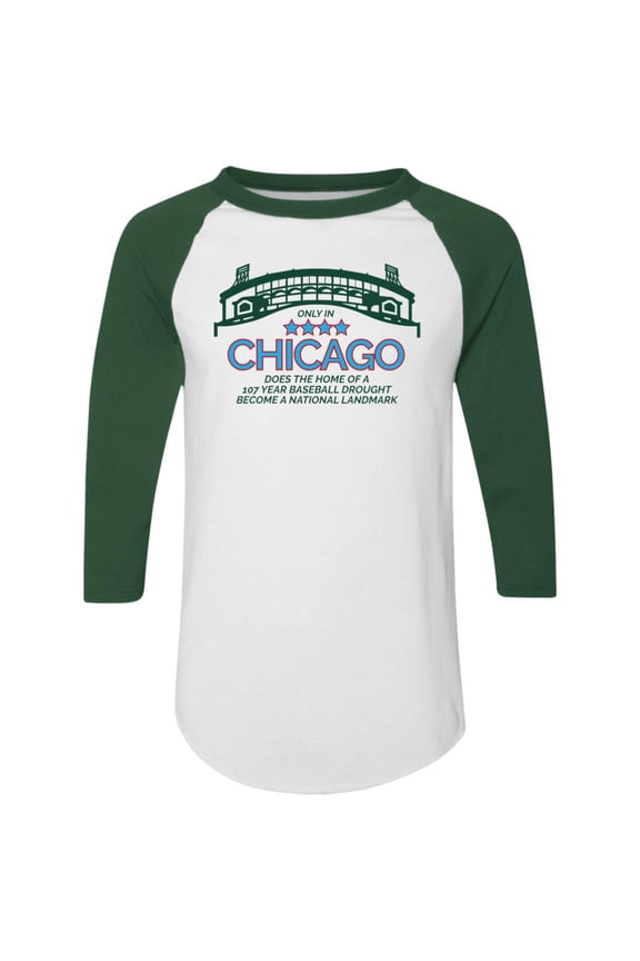 Wrigley Field Landmark 3/4-Sleeve Raglan Jersey