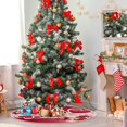 thumbnail image 4 of FMSHPON Valentine's Day Beautiful FlowersHearts Xmas Christmas Tree Skirt Stand Mat for Holiday Party Decoration Indoor Outdoor 48 inches, 4 of 6