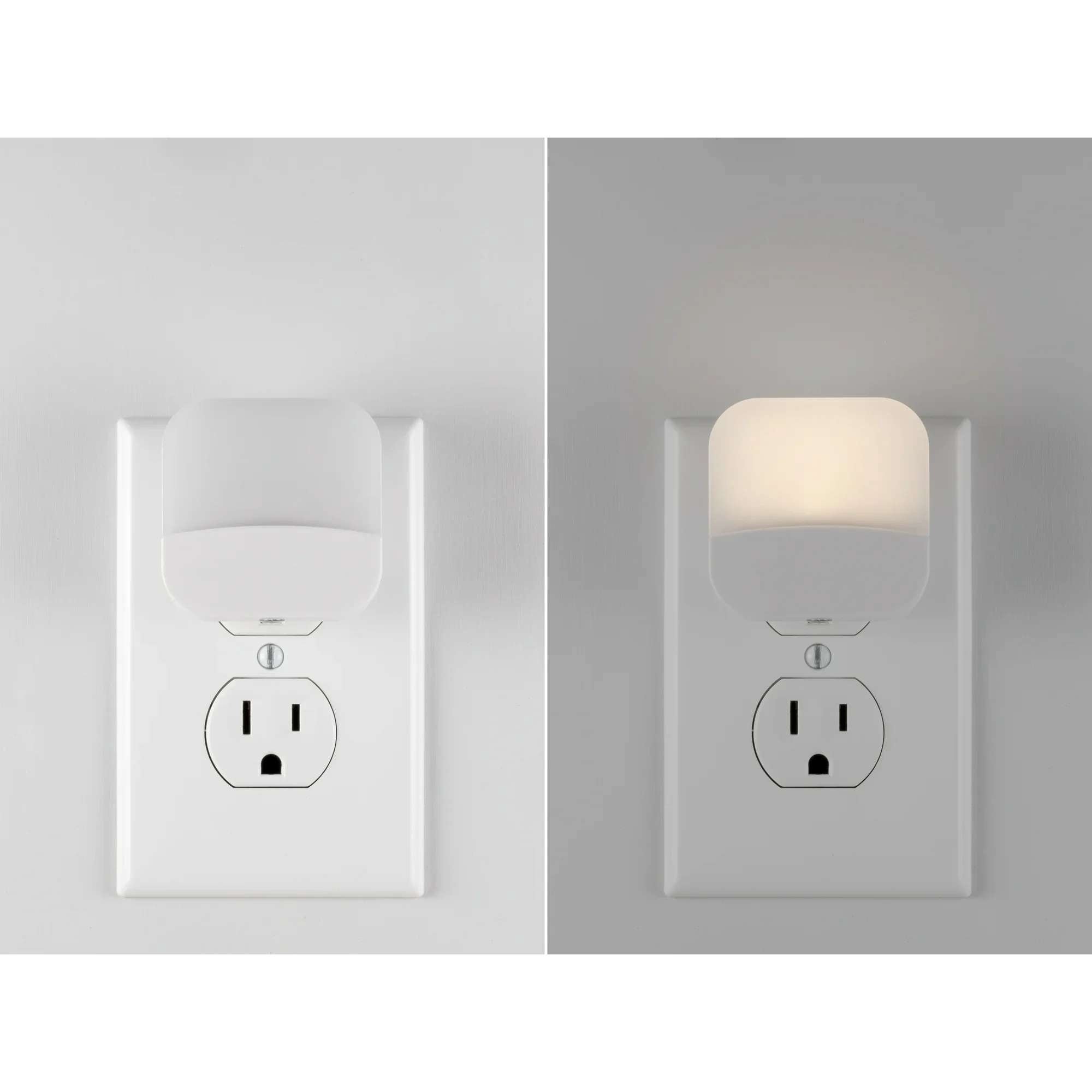 Great Value Plug-In LED Mini Night Light, Dusk-to-Dawn Sensor, 3000K Warm White, Energy Efficient, Automatic On/Off, 1 Pack