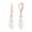 Rose Gold, variant on Freshwater Pearl Earrings 925 Sterling Silver Leverback Pearl Drop Earrings for Women Jewelry Gifts