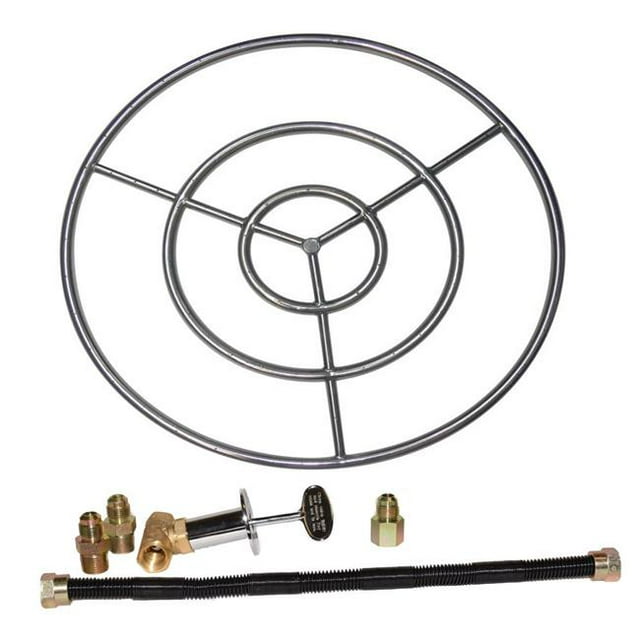 Tretco OBRSS-BK3P-30NG 30 in. Stainless Steel Ring Pro-Kit Natural Gas