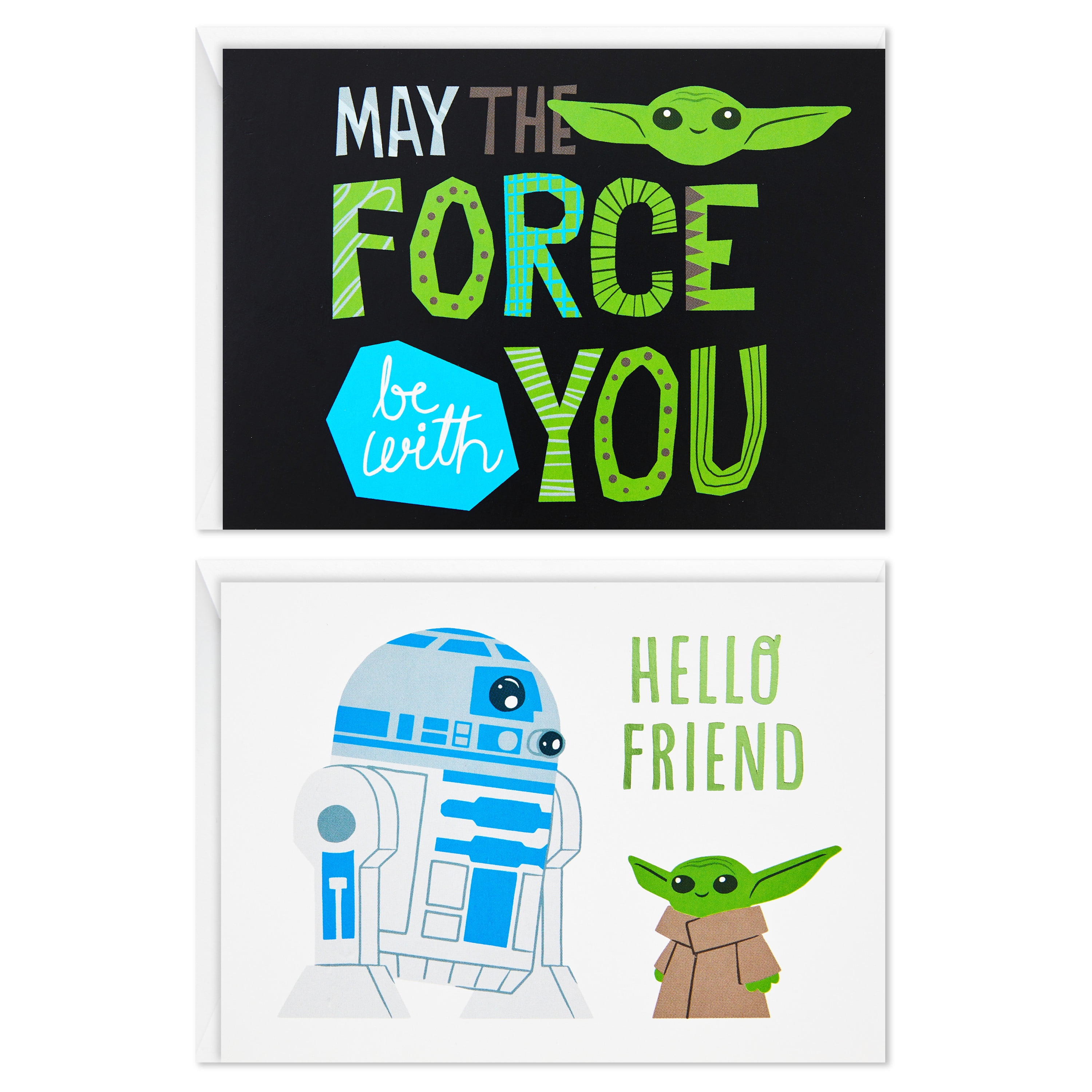 Hallmark Blank Note Cards, Star Wars: The Mandalorian The Child and R2-D2, 12 ct.