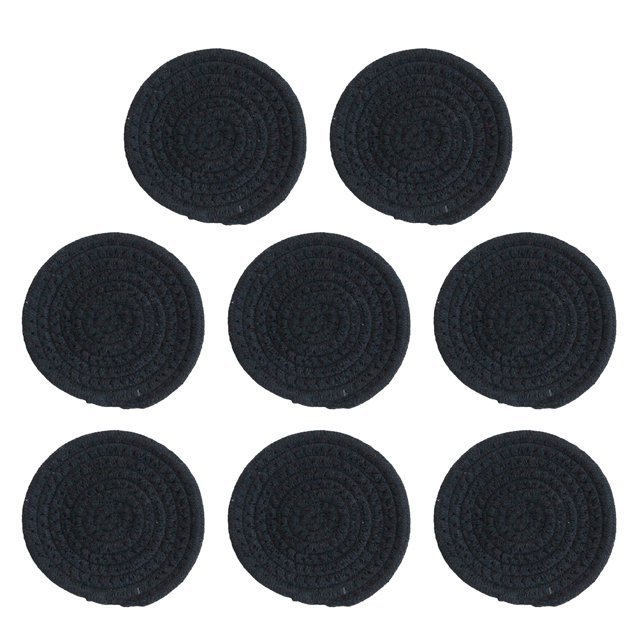 Hyasfey 8Pcs Cotton Woven Drink Coasters Absorbent Coasters for Coffee Table Braided Coasters Heat-Resistant Table Protection Mat for All Cups