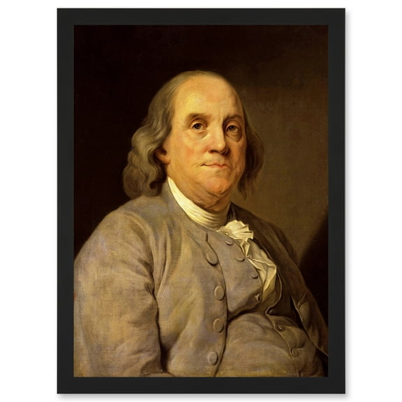 Painting Portrait Duplessis Benjamin Franklin Founding Father America USA Artwork Framed Wall Art Print A4