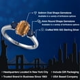thumbnail image 2 of Gem Stone King 1.95 Ct Oval Brown Tiger Eye Blue Sapphire 925 Sterling Silver Ring, 2 of 6