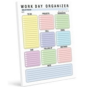 Inkdotpot Work Day Schedule Planner,Personal Organizer- Home- and Office Work Journal- 50 Undated Pages for Daily Tasks- Tear Off Notepad- Notes-(8.5x11)Daily Task Organizer- To-Do List Pad