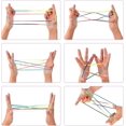 thumbnail image 3 of Rainbow Finger Rope Toy Set - 160cm Length, Cat's Cradle Game, Creative Stimulation, 3 of 5
