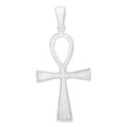 thumbnail image 4 of 14K White Gold Egyptian Ankh Cross Charm Pendant with 1.4mm Round Wheat Chain Necklace - 18", 4 of 6