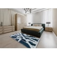 thumbnail image 4 of Ahgly Company Indoor Rectangle Abstract Light Steel Blue Abstract Area Rugs, 2' x 4', 4 of 6