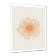 thumbnail image 2 of Designart 'Minimal Bright Shining Orange Sun Rays III' Modern Framed Art Print, 2 of 4